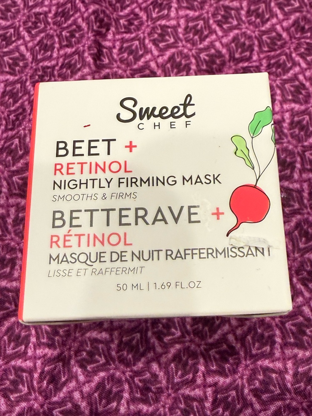 *NEW*1.69oz*Sweet Chef* Beet + Retinol Nightly Firming Mask